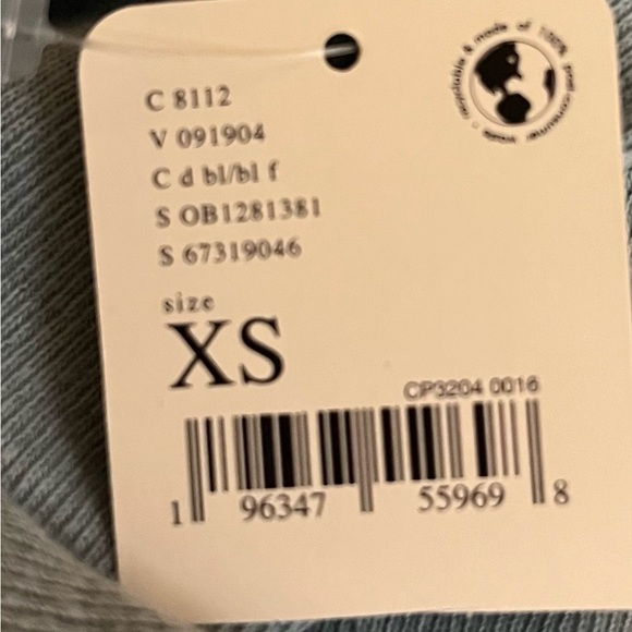 We The Free by Free People Heritage  Henley Ocean Mist – Size XS - Picture 7 of 10